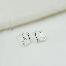 Load image into Gallery viewer, Hollow Open Heart Stud Earrings
