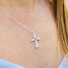 Load image into Gallery viewer, Heart Cross Necklace