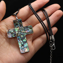 Load image into Gallery viewer, Natural Shell Cross Necklace