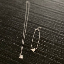 Load image into Gallery viewer, Sterling Silver Heart Necklace & Bracelet Set