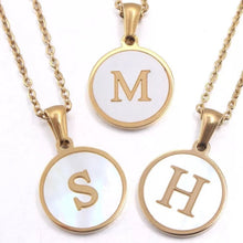 Load image into Gallery viewer, Sun Letter Pendant Necklace