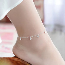 Load image into Gallery viewer, Solid Dangling Heart Pendant Anklet
