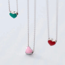 Load image into Gallery viewer, Mini Double-sided Color Heart Necklace