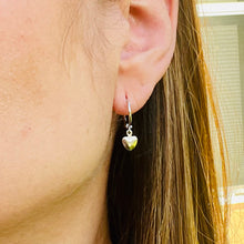 Load image into Gallery viewer, Small Dangling Huggie Heart Hoops