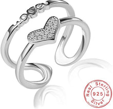 Load image into Gallery viewer, Double Love Heart Ring