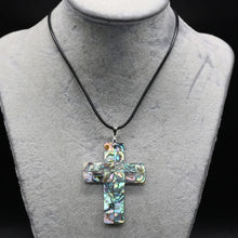 Load image into Gallery viewer, Natural Shell Cross Necklace