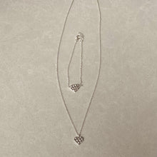 Load image into Gallery viewer, Sterling Silver Heart Necklace & Bracelet Set
