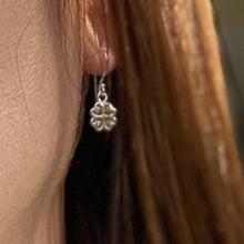 Load image into Gallery viewer, Silver Clover Earrings