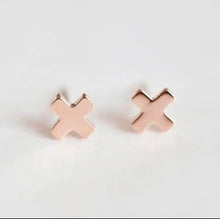 Load image into Gallery viewer, X Mini Earrings