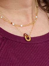 Load image into Gallery viewer, Gold Timeless Circle Crystal Roman Numeral Necklace