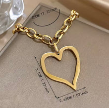 Load image into Gallery viewer, Heart Cable Necklace
