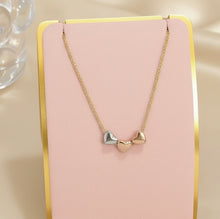 Load image into Gallery viewer, Triple Tri-Color Heart Beads Necklace
