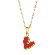 Sideway Love Heart Shell Necklace