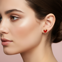 Load image into Gallery viewer, Love Heart Shell Stud Earrings
