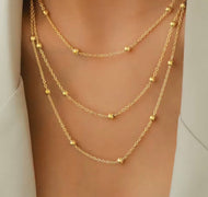 Triple Tier Bead Necklace