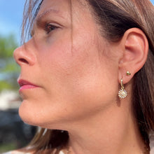 Load image into Gallery viewer, Zircon Flower Dangling Earrings
