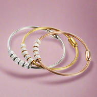 Snake String Beads Bangle Bracelet