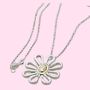 Hollow Flower Pendant & Necklace