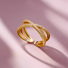 Load image into Gallery viewer, Zircon Cross Ring
