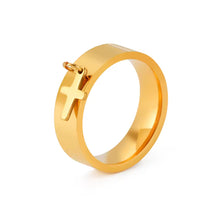 Load image into Gallery viewer, Dangling Cross Ring
