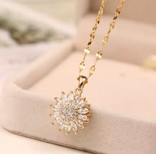 Load image into Gallery viewer, Fidget Spinner Flower Necklaces
