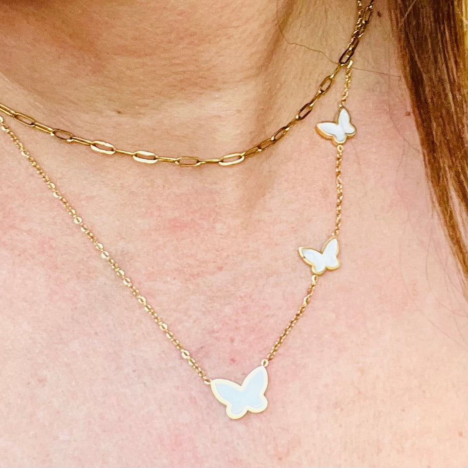 3 Butterfly Necklace