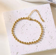 Hollow Heart Chain Bracelet
