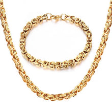 Load image into Gallery viewer, Braided Byzantine Necklace &amp; Bracelet Set
