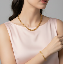 Load image into Gallery viewer, Braided Byzantine Necklace &amp; Bracelet Set
