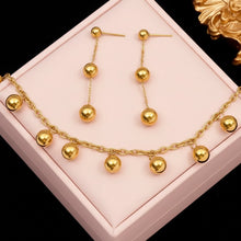 Load image into Gallery viewer, Dangling Beads Necklace &amp; Earrings Set
