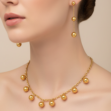 Load image into Gallery viewer, Dangling Beads Necklace &amp; Earrings Set
