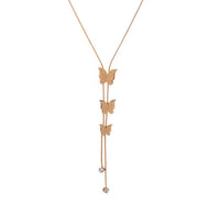 Double Cascading Butterfly Necklace