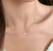 Load image into Gallery viewer, 5 Mini Dangling Butterfly Necklace
