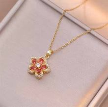Load image into Gallery viewer, Fidget Spinner Flower Necklaces
