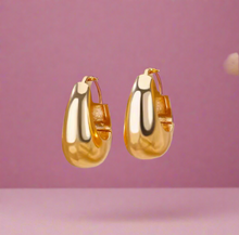 Load image into Gallery viewer, Dome Hoop Earrings
