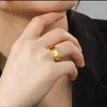 Load image into Gallery viewer, Dangling Cross Ring
