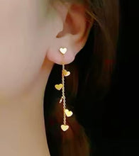 Load image into Gallery viewer, Long Tassel Dangling Heart Earrings
