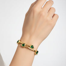 Load image into Gallery viewer, Four Heart Bangle Bracelet
