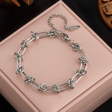Load image into Gallery viewer, Knot Paperclip Necklace &amp; Bracelet Set
