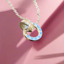 Load image into Gallery viewer, Gold Timeless Circle Crystal Roman Numeral Necklace
