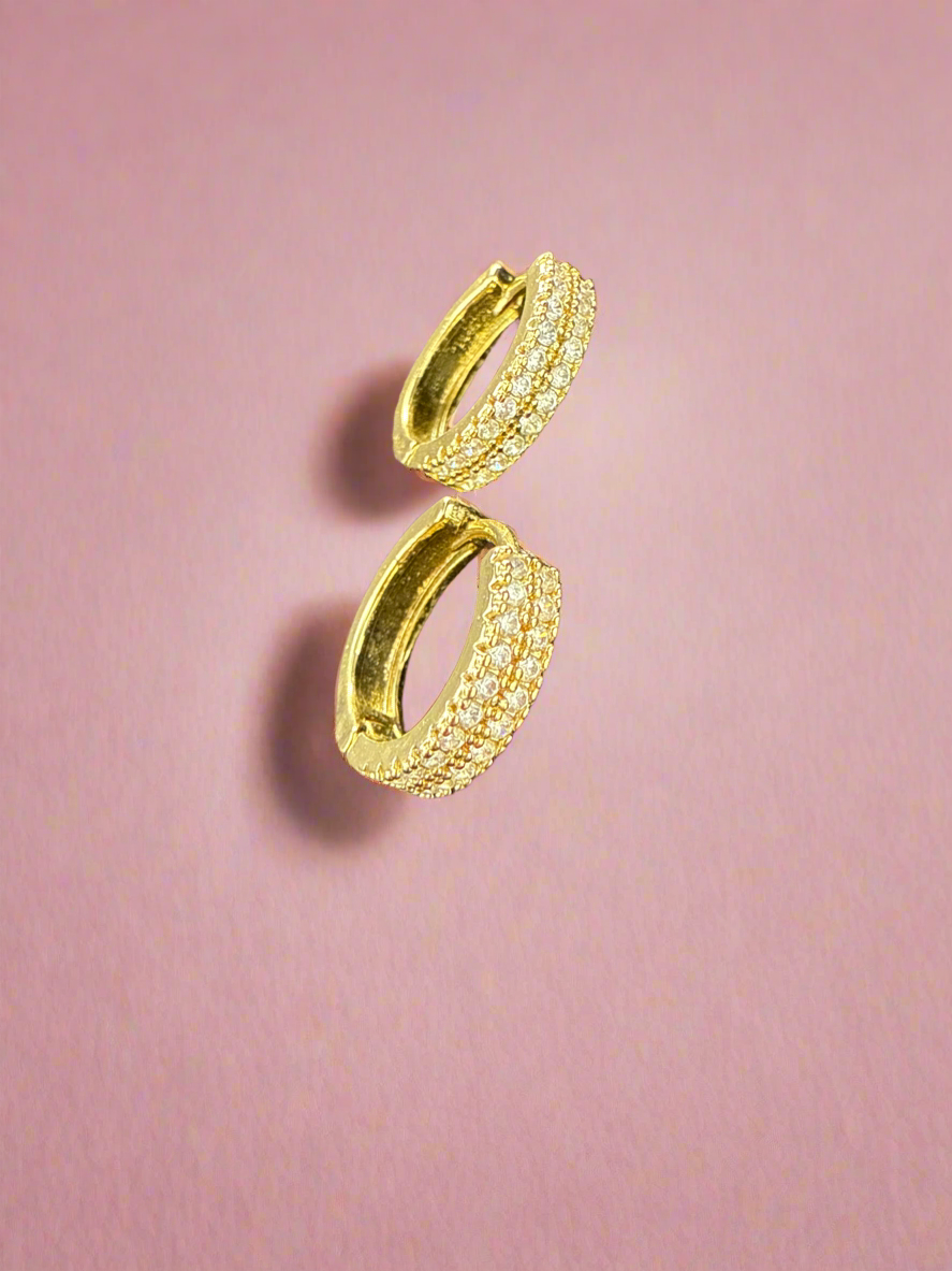 Zircon Hoop Earrings