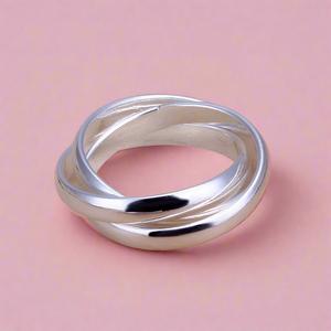 3 Intertwined Fidget Silver Ring