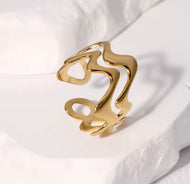 Double Pointy Wave Ring