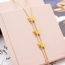 Load image into Gallery viewer, Double Cascading Butterfly Necklace
