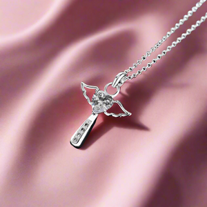 CZ Angel Pendant Necklace