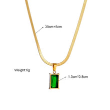 Load image into Gallery viewer, Emerald Green Necklace &amp; Earrings Set

