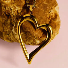 Load image into Gallery viewer, Big Open Sideways Heart Necklace
