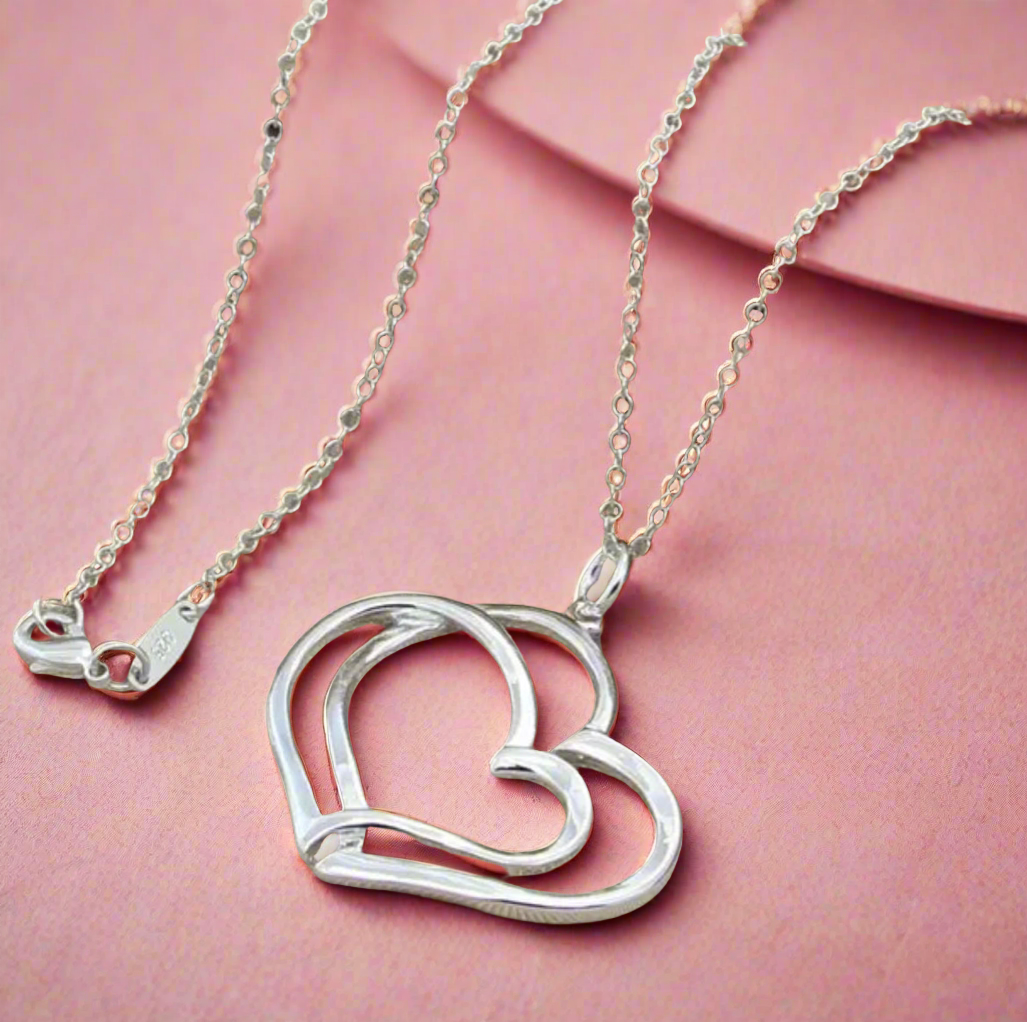 Two Hearts Pendant & Necklace