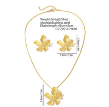 Load image into Gallery viewer, Flower Necklace &amp; Earring Set
