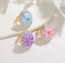 Load image into Gallery viewer, Big Colorful Flower Zircon Ring

